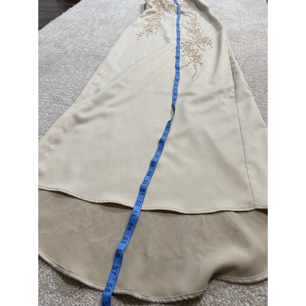 Eureka One Shoulder Beige Embroidered Gown Medium Size M - Picture 13 of 16